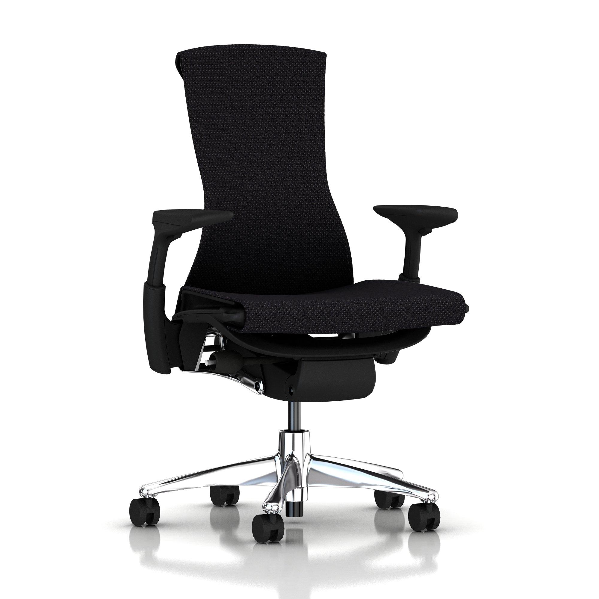 Embody Chair Black Balance with Graphite Frame Aluminum Base by Herman Miller