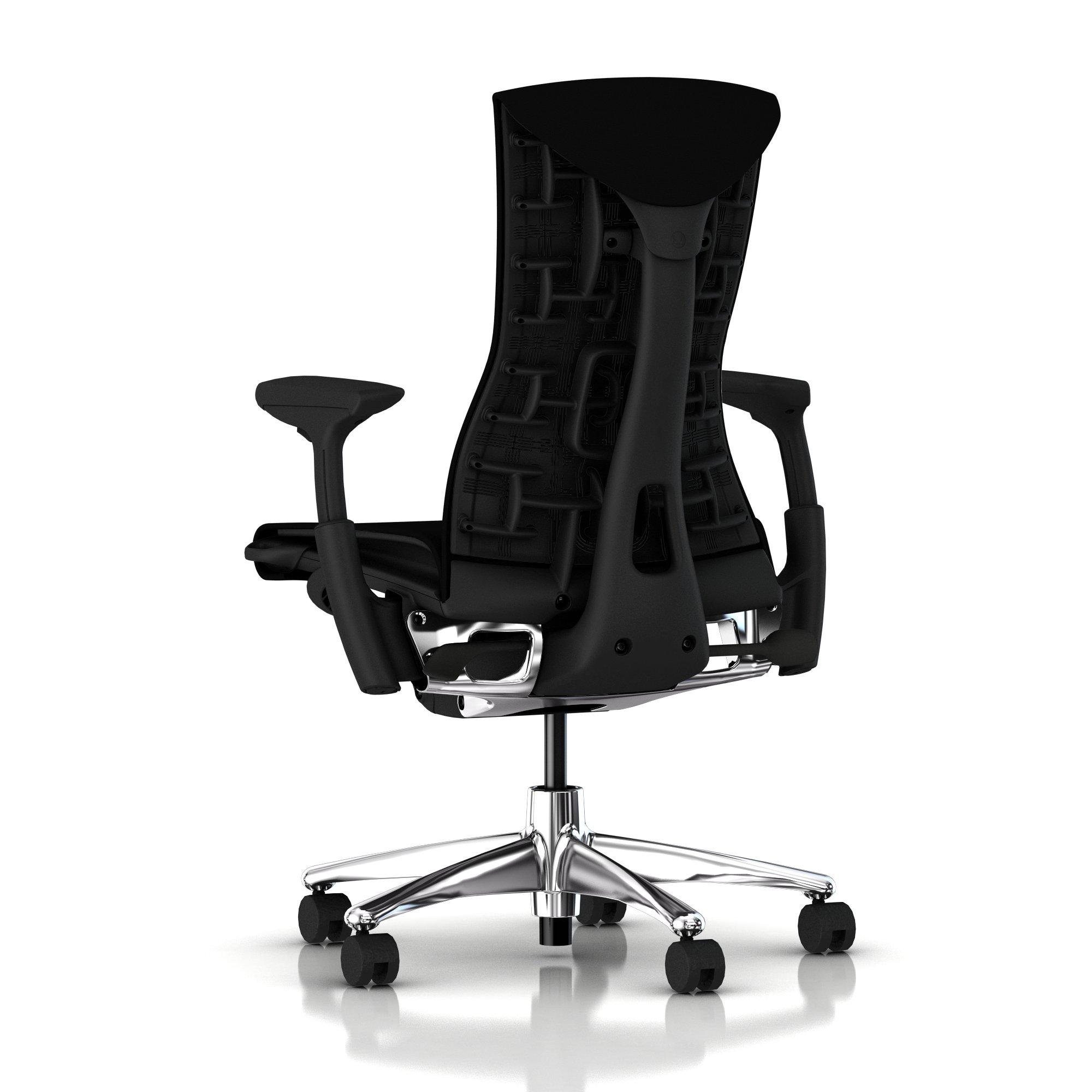 Herman Miller Embody Chair Black Rhythm with Graphite Frame Aluminum Base