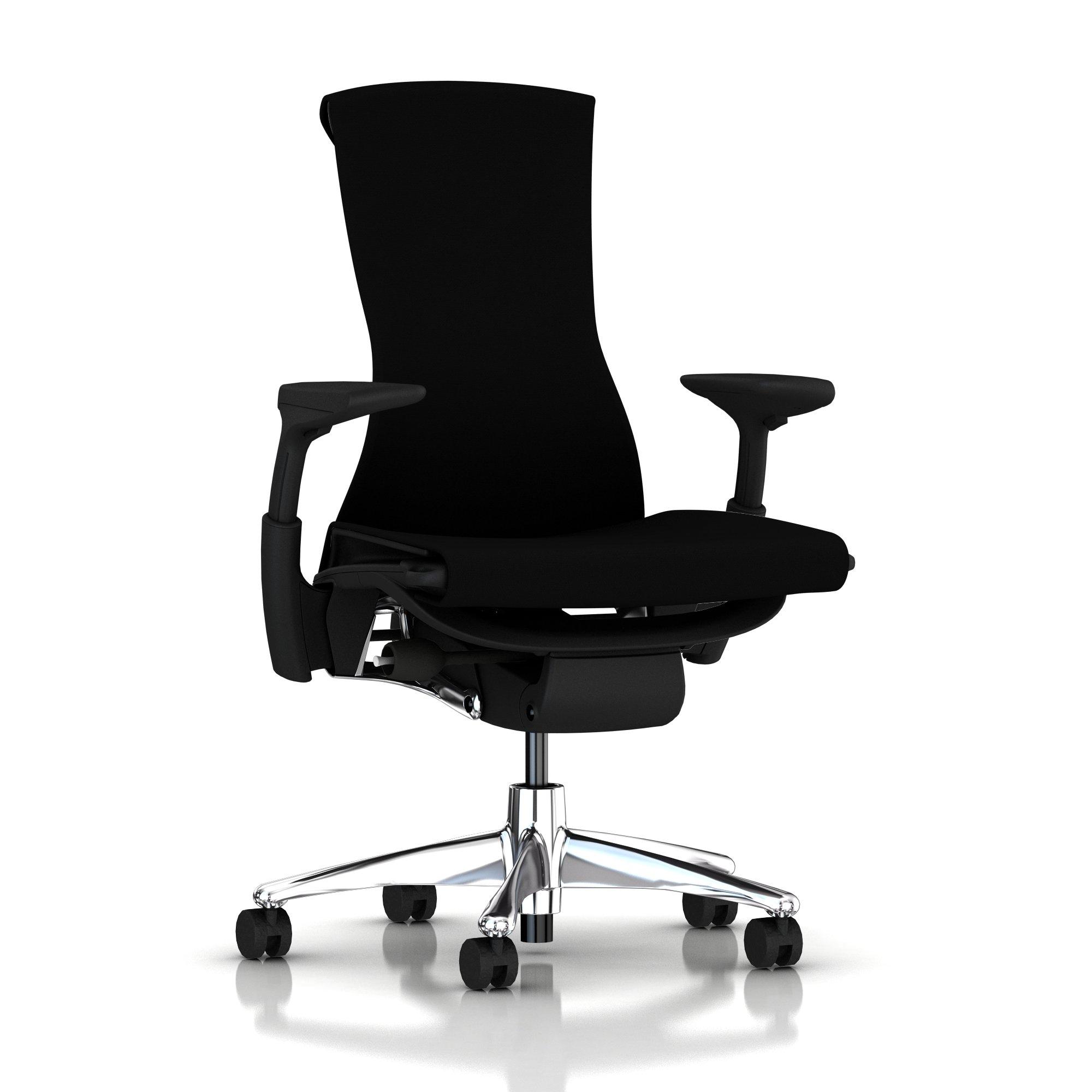 Embody Chair Black Rhythm with Graphite Frame Aluminum Base by Herman Miller