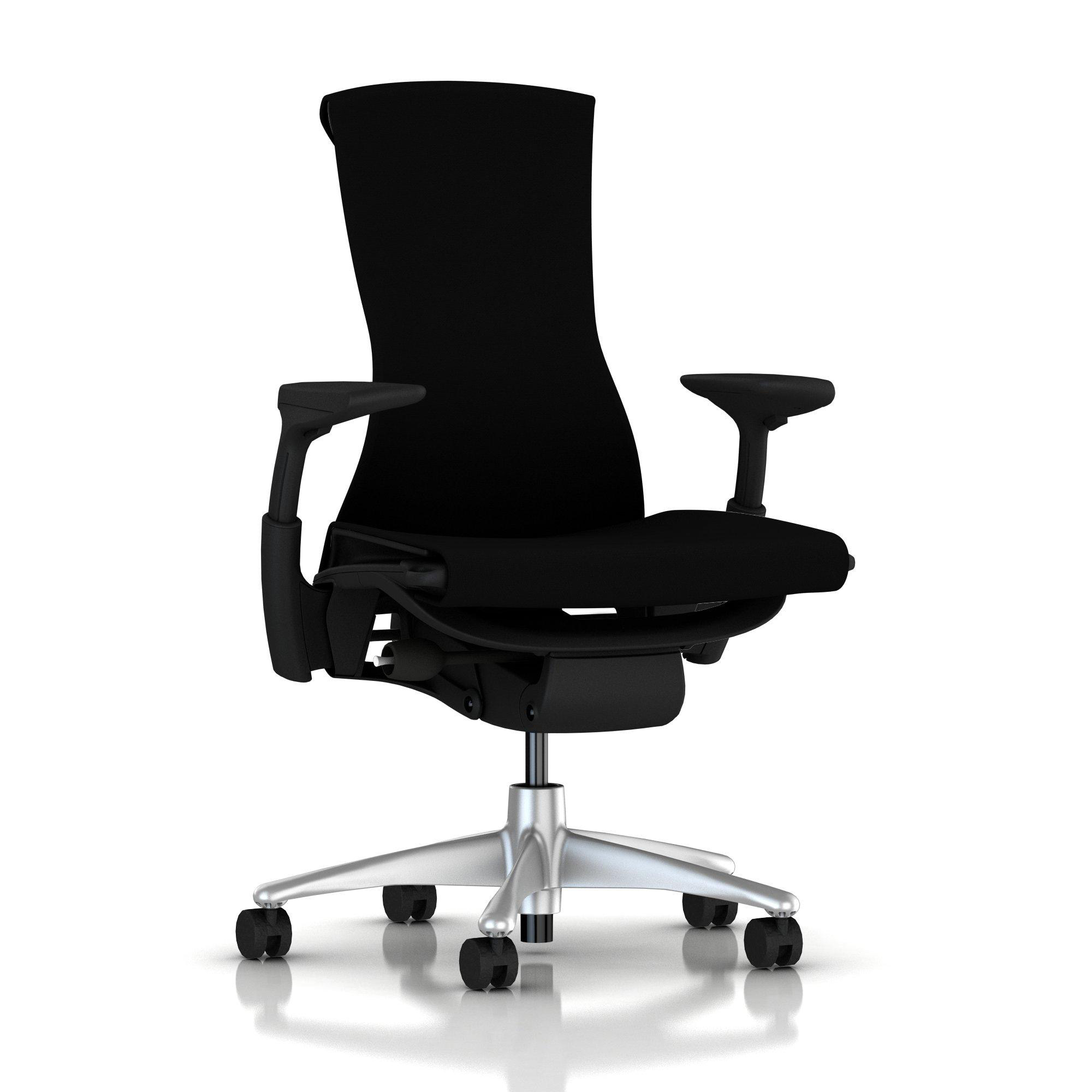 Embody Chair Black Rhythm with Graphite Frame Titanium Base by Herman Miller