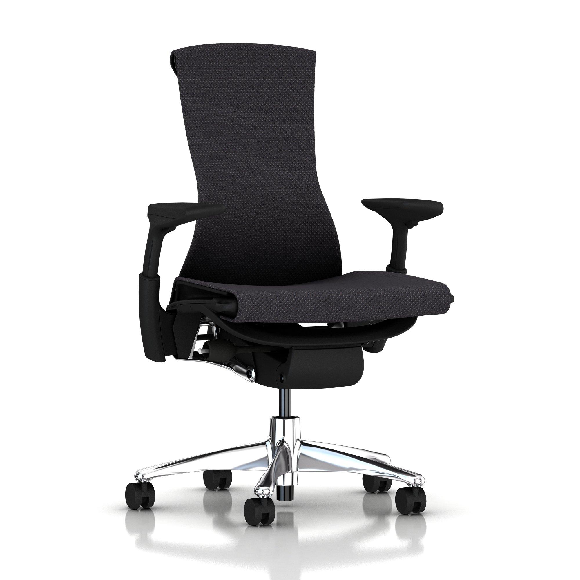 Embody Chair Carbon Balance with Graphite Frame Aluminum Base by Herman Miller