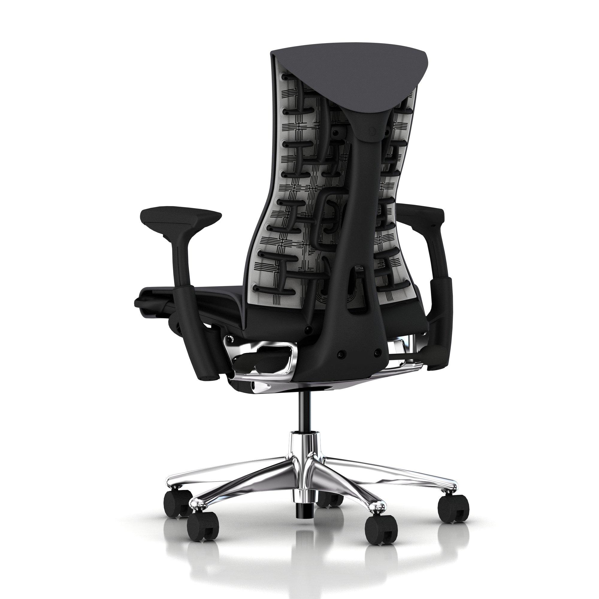 Herman Miller Embody Chair Charcoal Rhythm with Graphite Frame Aluminum Base