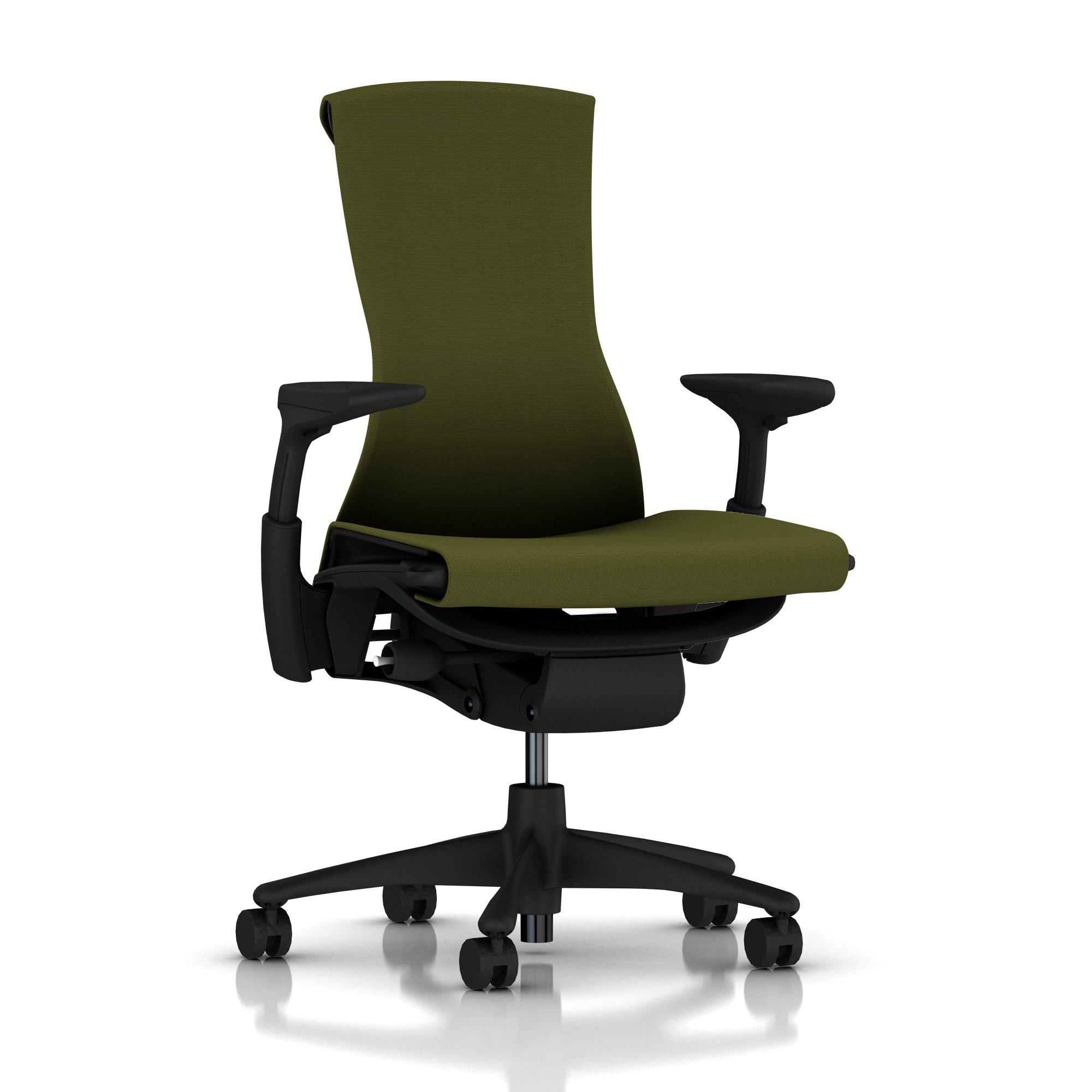 Embody Chair Green Apple Rhythm with Graphite Frame by Herman Miller