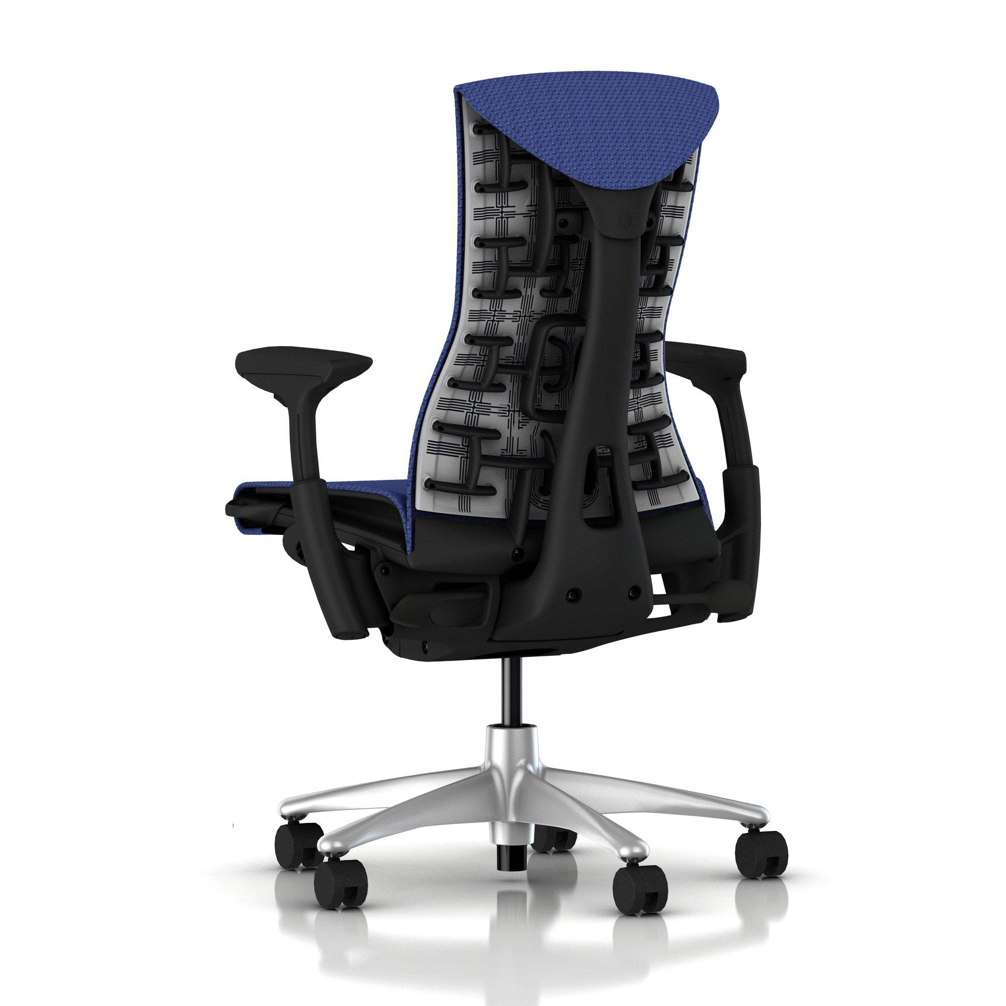 Herman Miller Embody Chair Iris Blue Balance with Graphite Frame Titanium Base