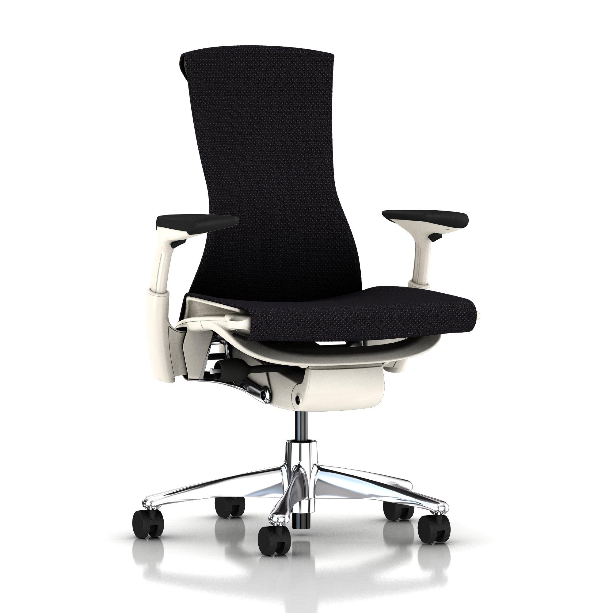 Embody Chair Black Balance with White Frame and Aluminum Base by Herman Miller