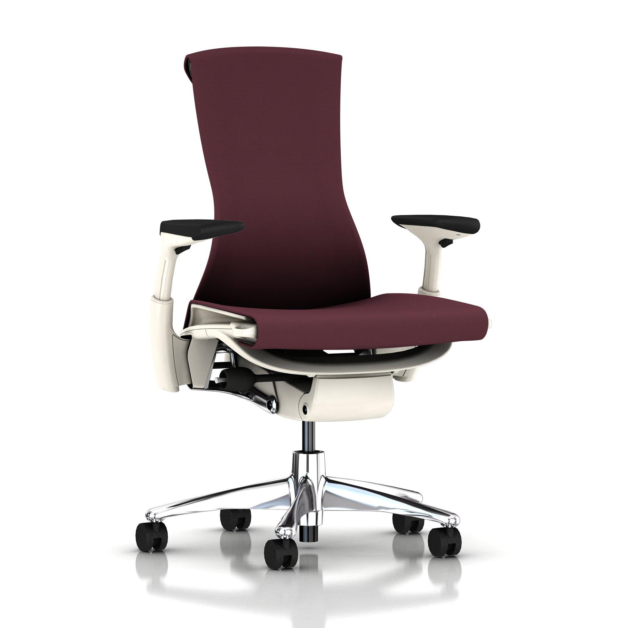 Embody Chair Mulberry Rhythm with White Frame and Aluminum Base by Herman Miller