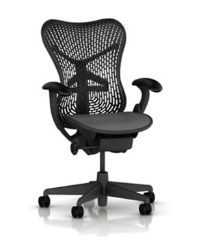Herman Miller Mirra Chair with Graphite TriFlex polymer Back and Seat with Graphite Frame