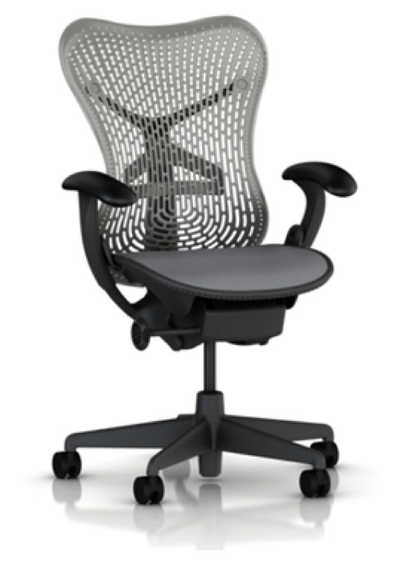 Herman Miller Mirra Chair with Shadow TriFlex polymer Back and Seat with Graphite Frame
