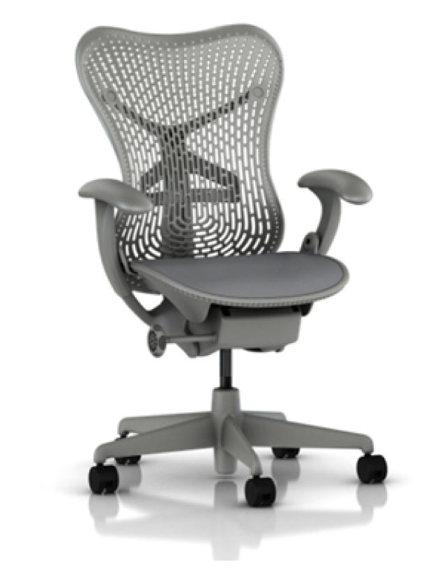 Herman Miller Mirra Chair with Shadow TriFlex polymer Back and Seat with Shadow Grey Frame