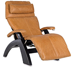 Sycamore Premium Leather with Matte Black Wood Base Series 2 Classic Human Touch PC-420 PC-600 PC-610 Perfect Chair Recliner by Human Touch