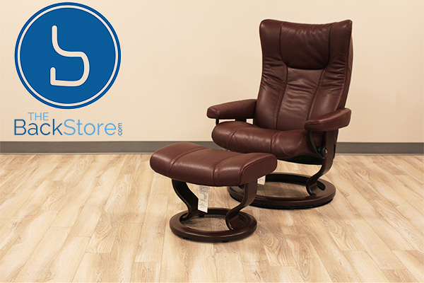 Stressless Wing Medium Leather Recliner Chair by Ekornes