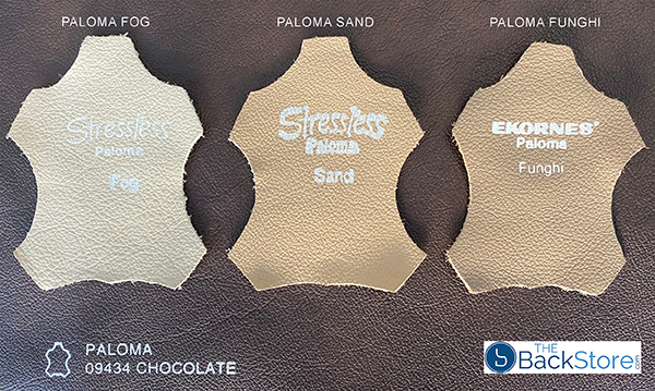 Stressless Paloma Fog, Sand and Funghi Leather Colors