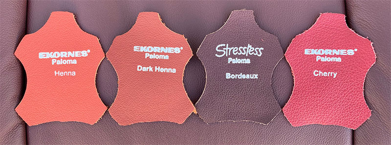 Stressless Paloma Henna, Bordeaux, Cherry and Dark Henna Leather by Ekornes