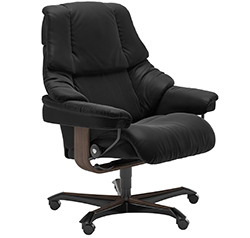 Stressless Reno Office Desk Chair with Wood Accent Base