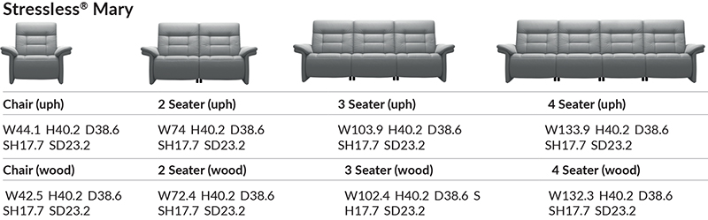 Stressless Mary Sofa Loveseat Chair Sectional Dimensions