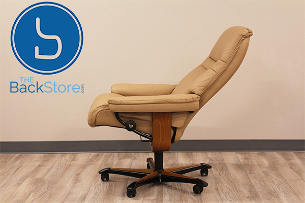 Stressless Sunrise Office Desk Leather Recliner Chair by Ekornes