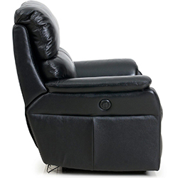 Barcalounger Recliner Cross II Chair Power Tivoli Ebony Black Leather