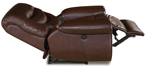 Barcalounger Leather Dandridge II Recliner Yadkin Bark Color Chair