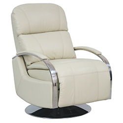 Barcalounger Regal II Cream Leather Recliner Chair 