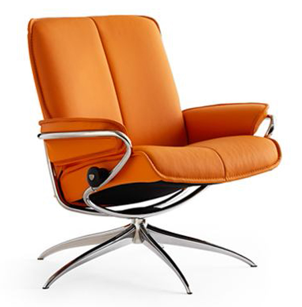 Stressless City Low Back Leather Recliner Chair by Ekornes