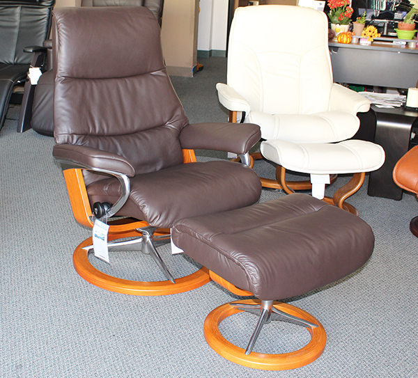 Stressless Paloma Mocca View Leather Recliner Chair by Ekornes