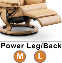Stressless Skyline Classic Dual Power Leg and Foot Wood Base