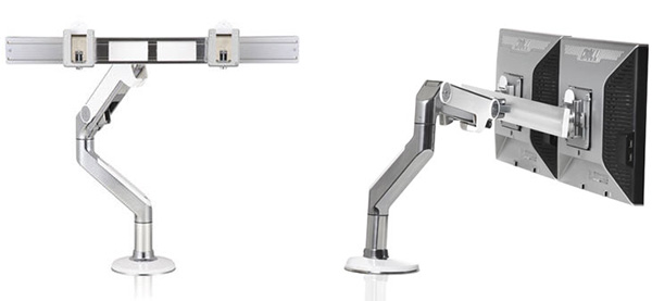 Humanscale Dual Monitor Arm with Crossbar for two monitors