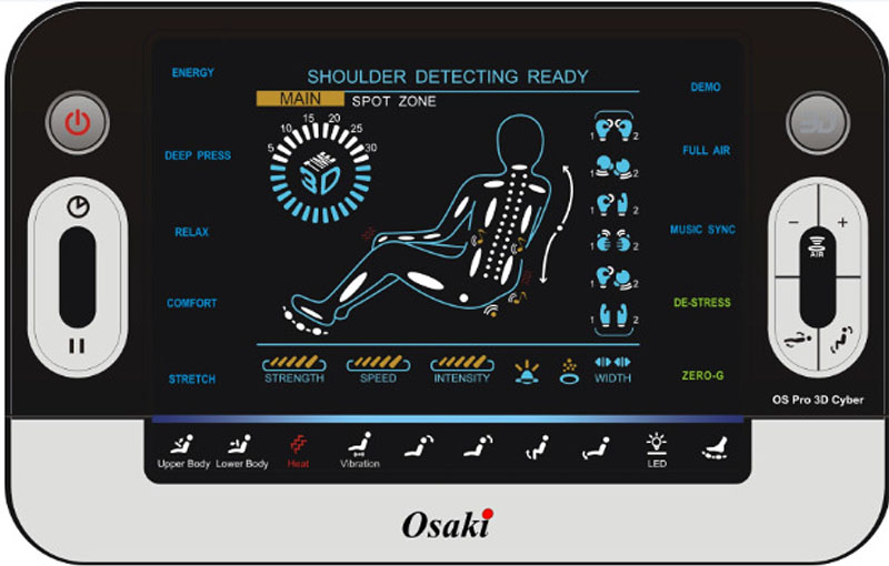Osaki OS-3D Pro Cyber Zero Gravity Massage Chair Remote