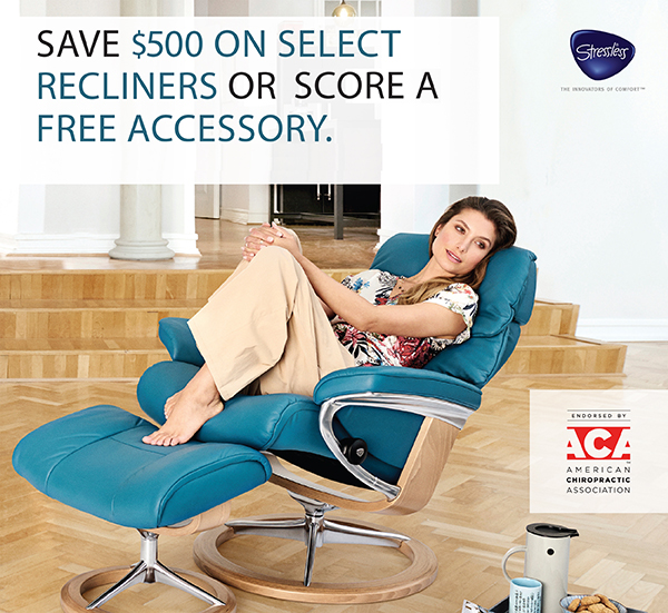 Stressless $500 Off and Free Accessory Sale