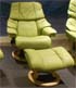 Stressless Reno Paloma Green Leather Recliner Chair