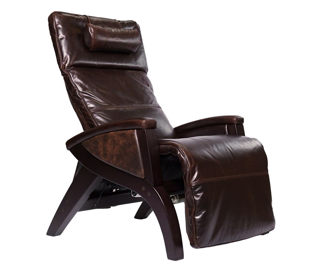 Svago Newton SV-630 Power Electric Leather Zero Gravity Recliner Chair in Coffee Leather