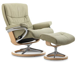 Stressless Nordic Signature Base Chair Recliner and Ottoman