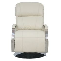 Barcalounger Regal II Cream Leather Recliner Chair 