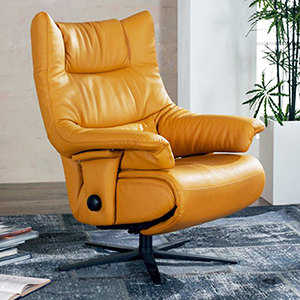 Himolla Harmony Saffran Leather ZeroStress Integrated Recliner Chair