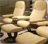 Stressless Consul Batick Latte Leather Recliner Chair and Ottoman