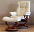 Stressless Mayfair Paloma Kitt Leather Recliner Chair and Ottoman
