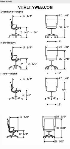 Herman Miller Celle Home Office Chair Dimensions